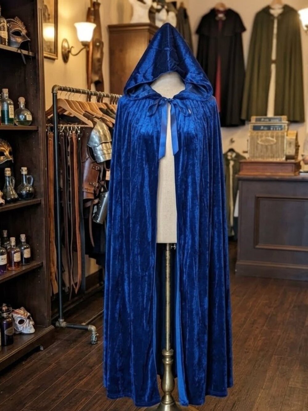 New Halloween long hooded cape witch vampire renaissance medieval unisex adult